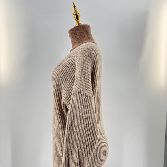 SHEIN Lune Colorblock Oversized Sweater S Chunky Knit, Asymmetrical neck - Picture 3 of 4